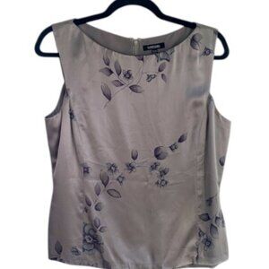 Emanuel Ungaro grey floral sleeveless tank top size 14